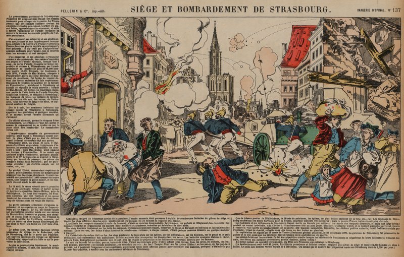Siege and bombardment of Strasbourg, Franco-Prussian War, August-September 1870 by French School