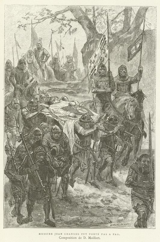 Sir John Chandos Was Carried Step by Step by French School