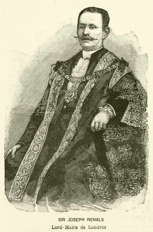 Sir Joseph Renals, Lord Mayor of London (engraving) by French School