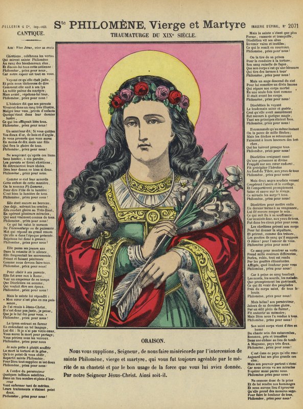 St Philomena, Virgin and Martyr by French School