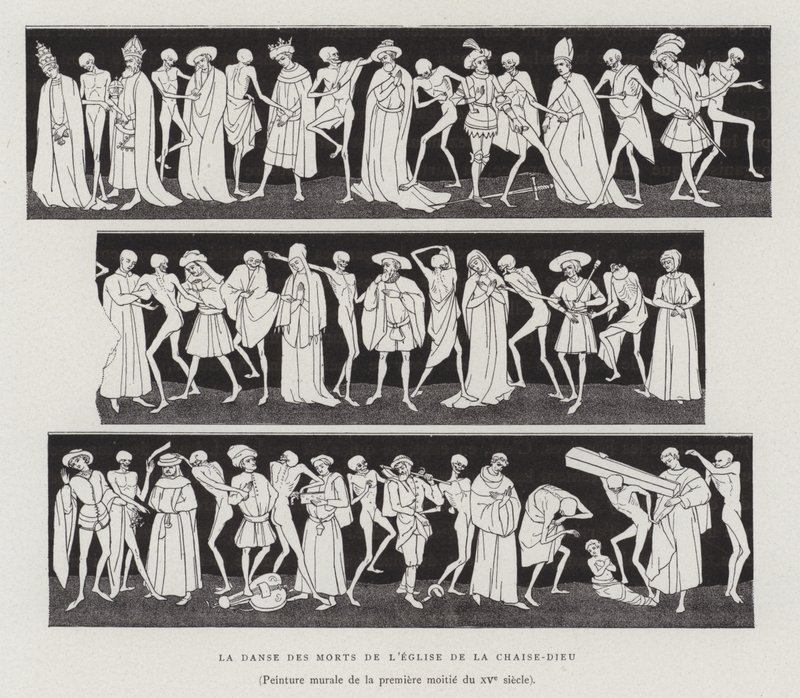 The Dance of the Dead of the Church of la Chaise-Dieu (first half of the 15th Century) by French School