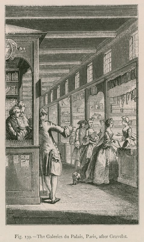 The Galeries du Palais, Paris, after Gravelot by French School