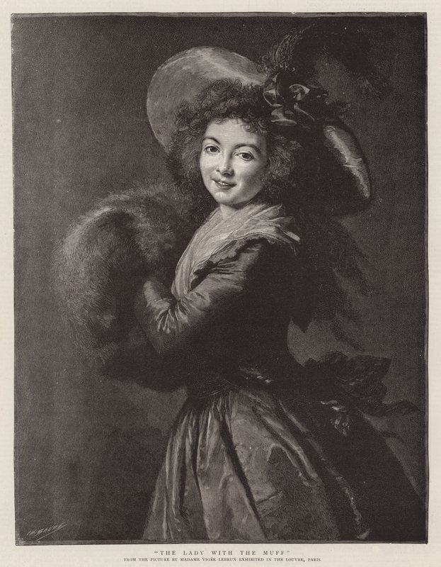 The Lady with the Muff by French School