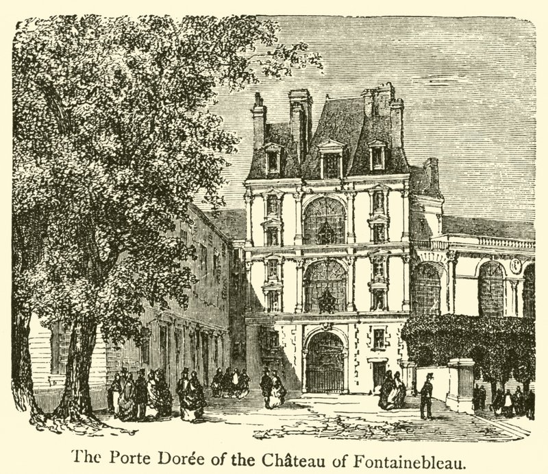 The Porte Doree of the Chateau of Fontainebleau by French School
