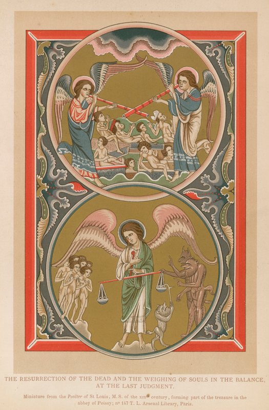 The Resurrection of the Dead and the Weighing of Souls in the Balance, at the Last Judgement by French School