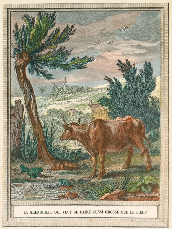 The Frog Who Wanted to Be as Fat as the Calf by French School