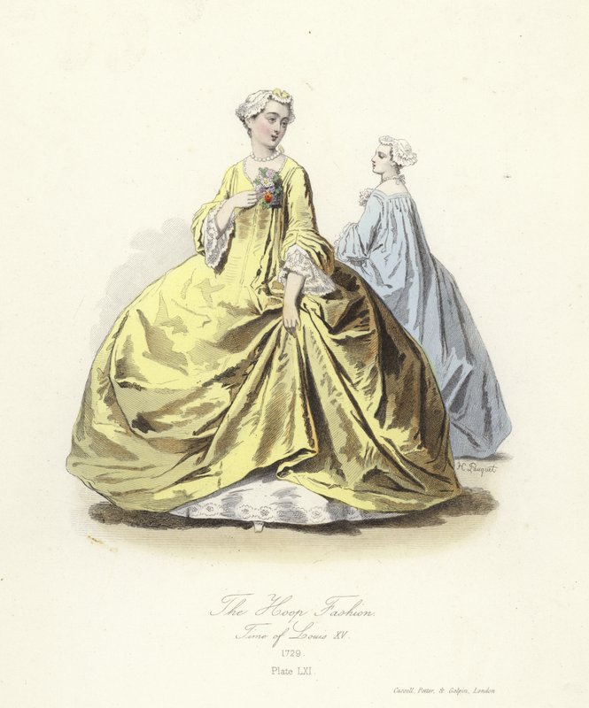 The hoop fashion, time of Louis XV of France by French School