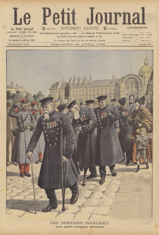 The Last War Veterans from the Hotel des Invalides, Paris by French School