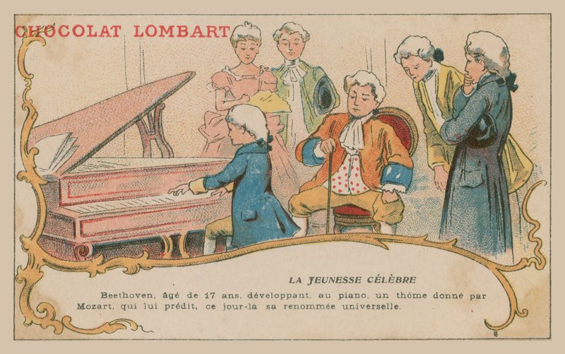 The young Beethoven at the piano by French School