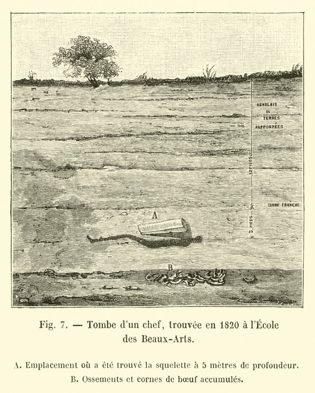 Tomb of a Chief, Found in 1820 at the School of Fine Arts by French School