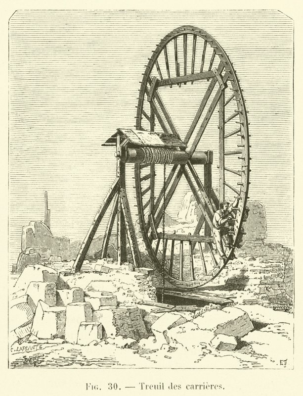Quarry Winch (engraving) by French School