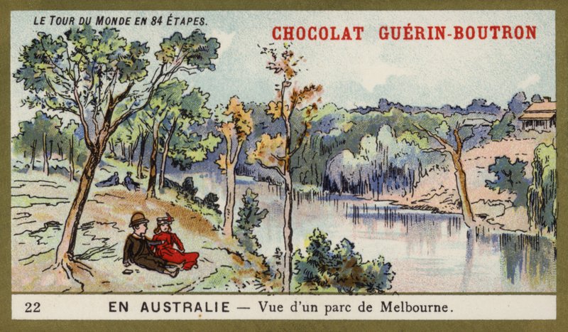 View of a park in Melbourne, Australia by French School