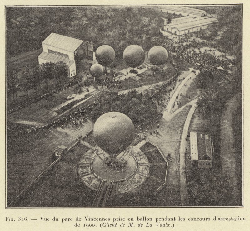 View of the Vincennes Park Taken from a Balloon During the Aerostation Competitions of 1900 by French School