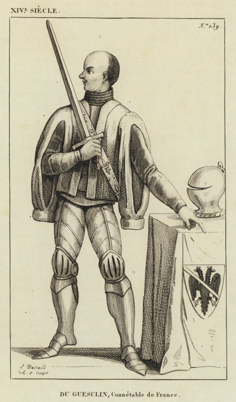 14th Century, Du Guesclin, Constable of France (engraving) by French School