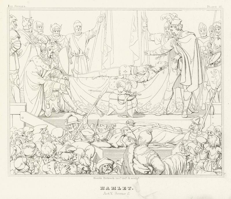 Hamlet, Act V, Scene 2 by Friedrich August Moritz Retzsch