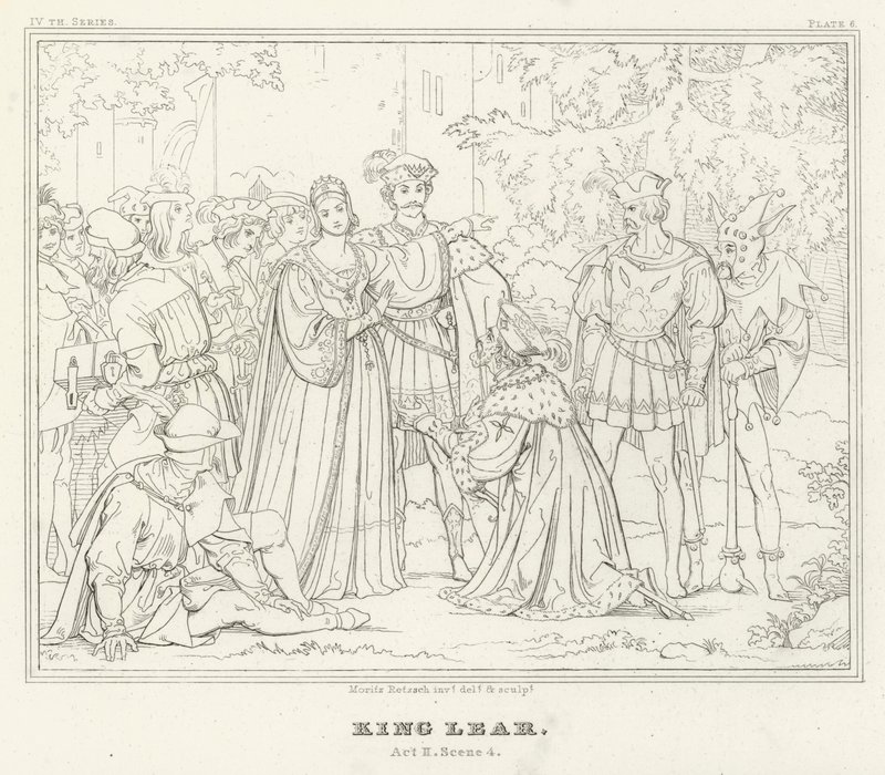 King Lear, Act II, Scene 4 by Friedrich August Moritz Retzsch