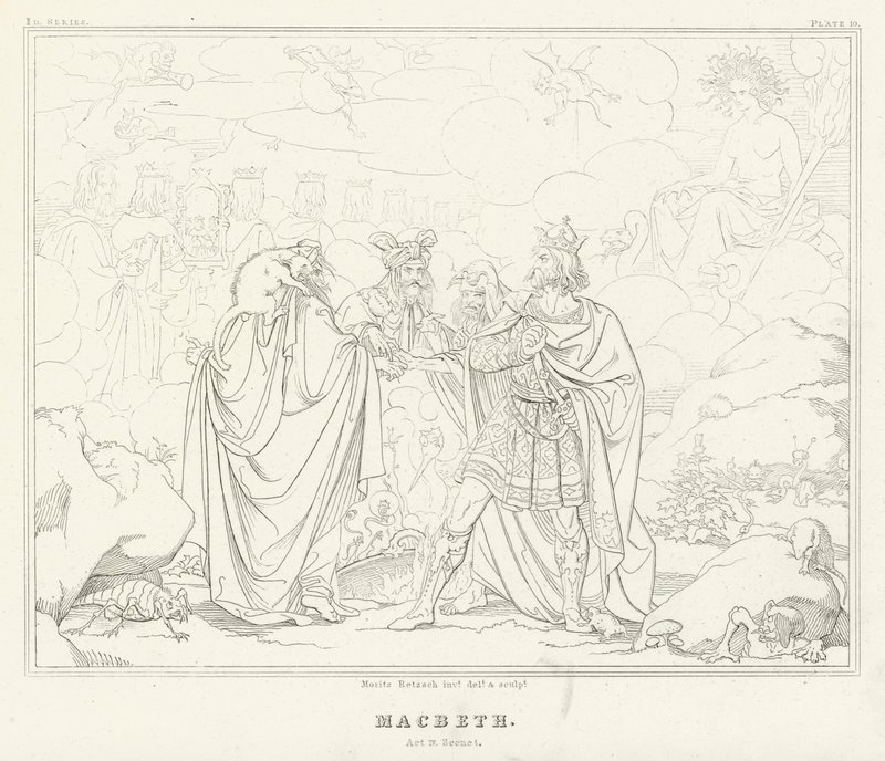 Macbeth, Act IV, Scene 1 by Friedrich August Moritz Retzsch