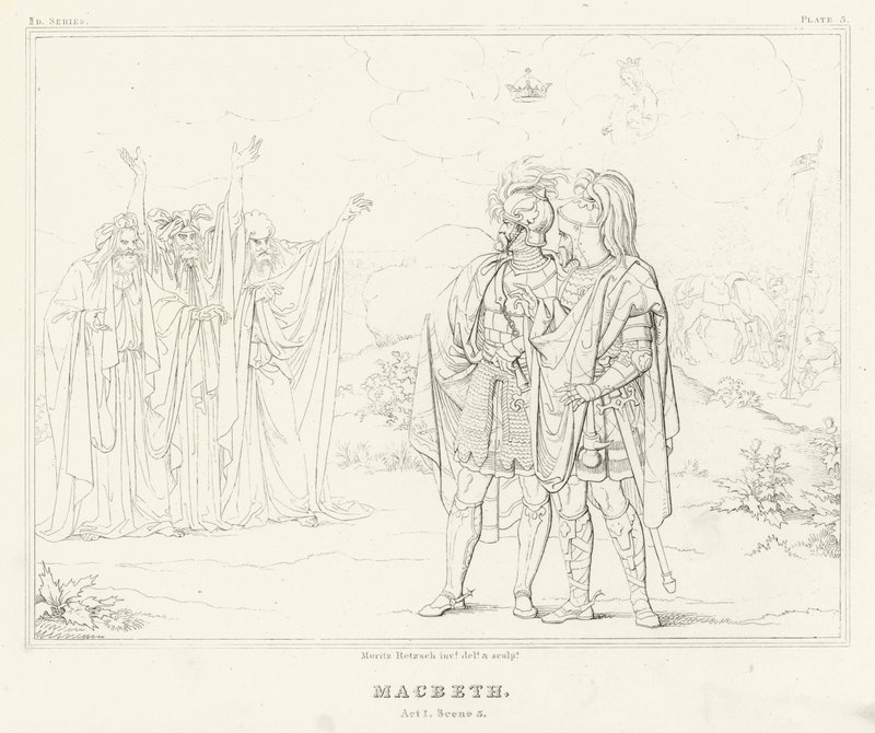 Macbeth, Act I, Scene 3 by Friedrich August Moritz Retzsch