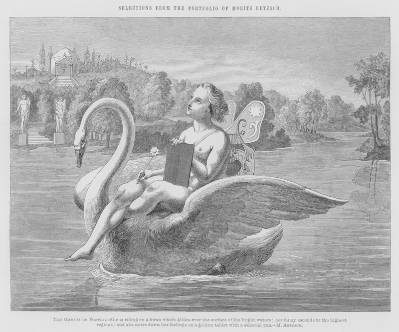 Selections from the Portfolio of Moritz Retzsch, The Genius of Poetry by Friedrich August Moritz Retzsch