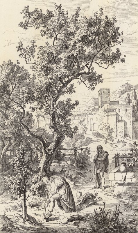 Odysseus Visiting His Father Laertes by Friedrich the Elder Preller