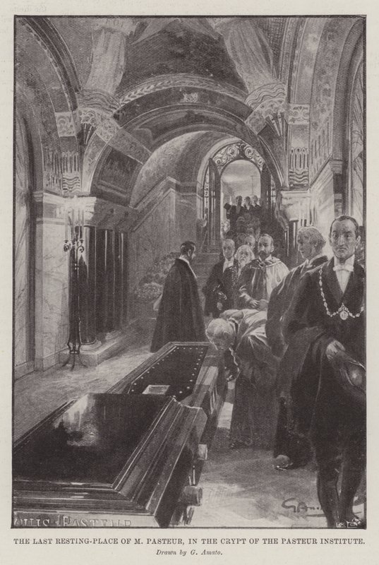 The Last Resting-Place of M. Pasteur, in the Crypt of the Pasteur Institute by G.S. Amato