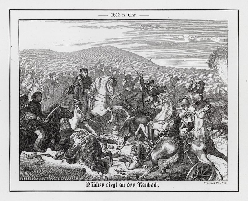 Victory of Blucher and the Prussians over the French at the Battle of the Katzbach by Georg Bleibtreu