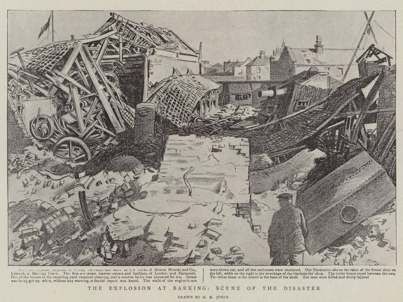 The Explosion at Barking, Scene of the Disaster by George Kingston Jones