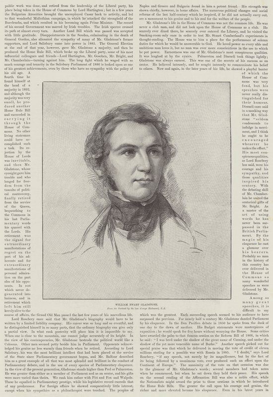 Souvenir of Mr Gladstone by George Richmond