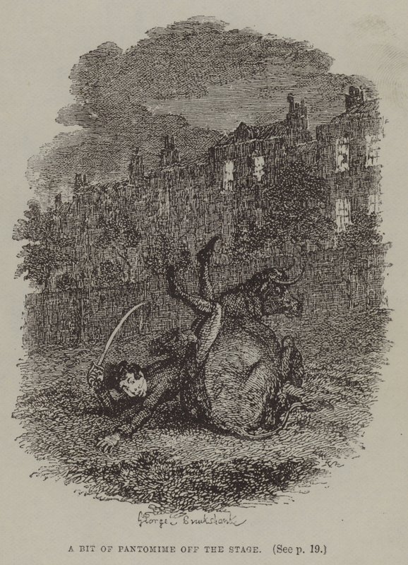 A Bit of Pantomime off the Stage by George (after) Cruikshank