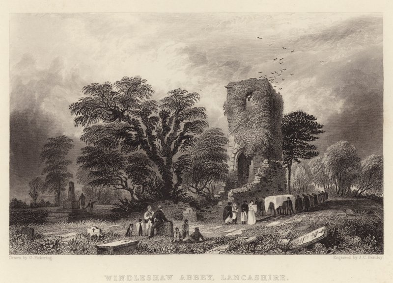 Windleshaw Abbey, Lancashire by George (after) Pickering