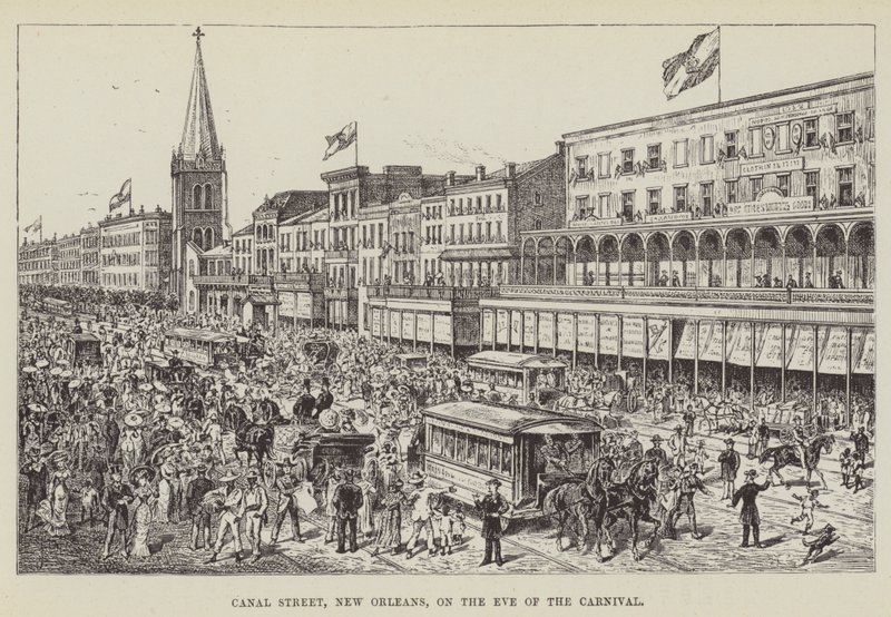 Canal Street, New Orleans, on the Eve of the Carnival by George Augustus Sala