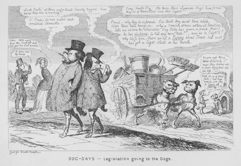 Dog-Days, Legislation going to the Dogs by George Cruikshank