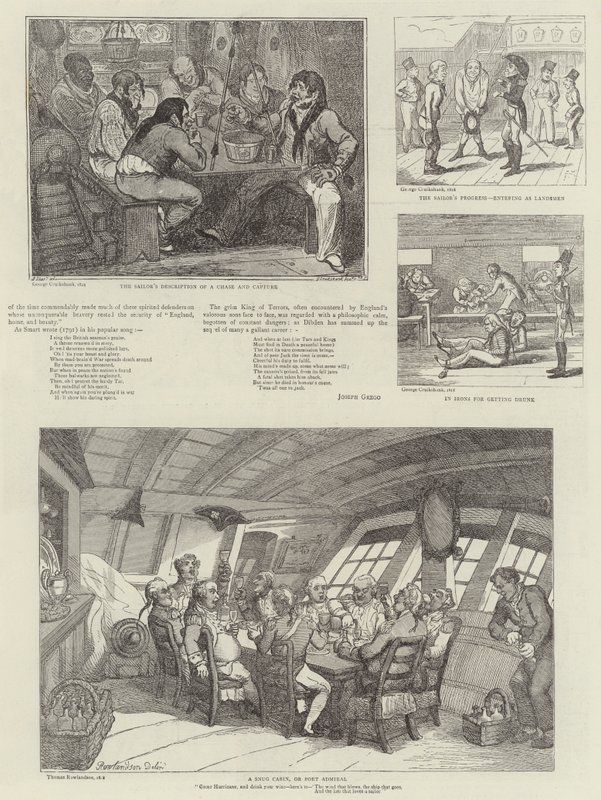 Humorous Art at the Royal Naval Exhibition by George Cruikshank