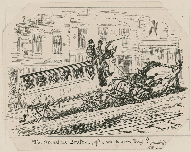 The Omnibus Brutes by George Cruikshank
