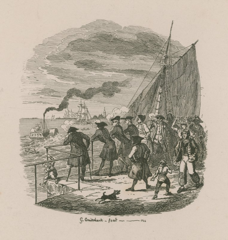 The promenade, Greenwich Hospital by George Cruikshank