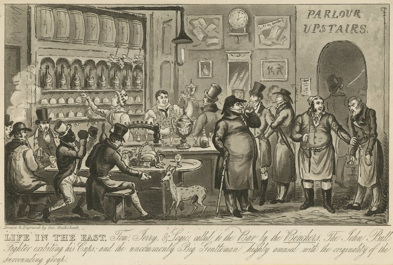 Tom, Jerry and Logic Called to the Bar by the Benchers by George Cruikshank