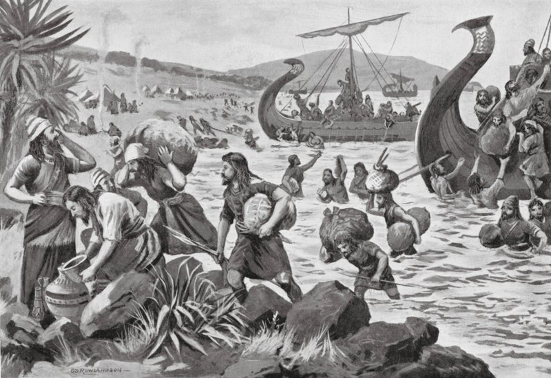 Colonization of Cyprus by the Phoenicians by George Derville (after) Rowlandson