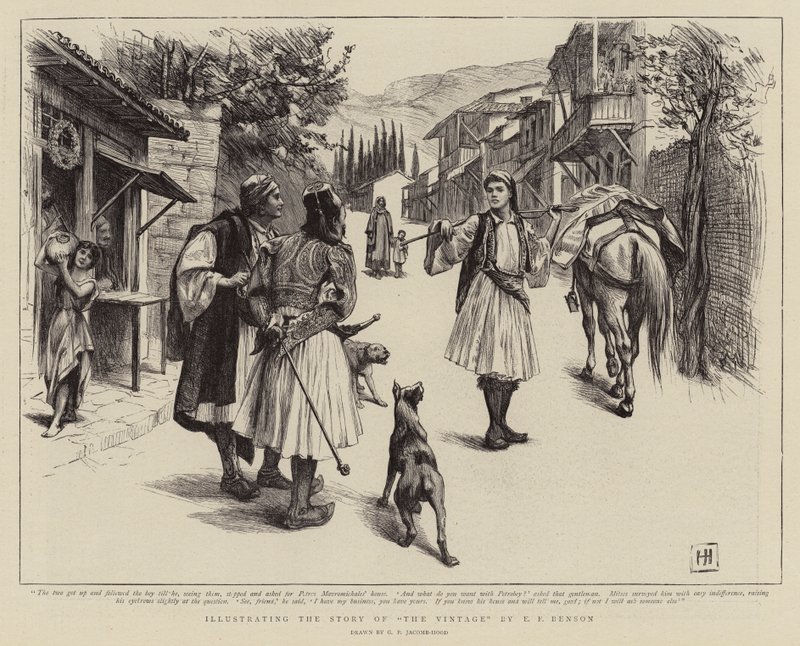 Illustrating the Story of The Vintage by E F Benson by George Percy Jacomb Hood