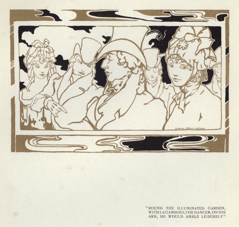 Illustration for The Happy Hypocrite by Max Beerbohm by George Sheringham