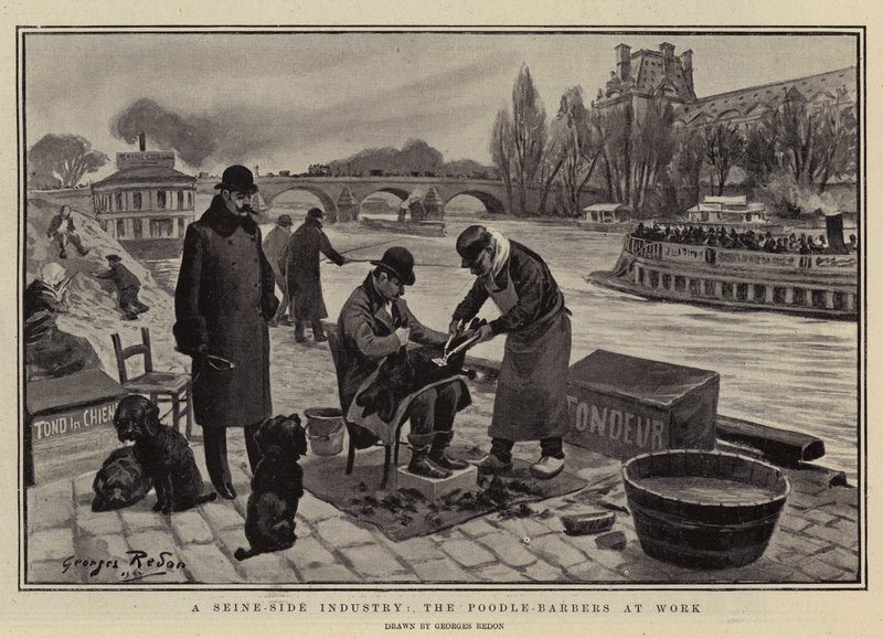 A Seine-Side Industry, the Poodle-Barbers at Work by Georges Redon