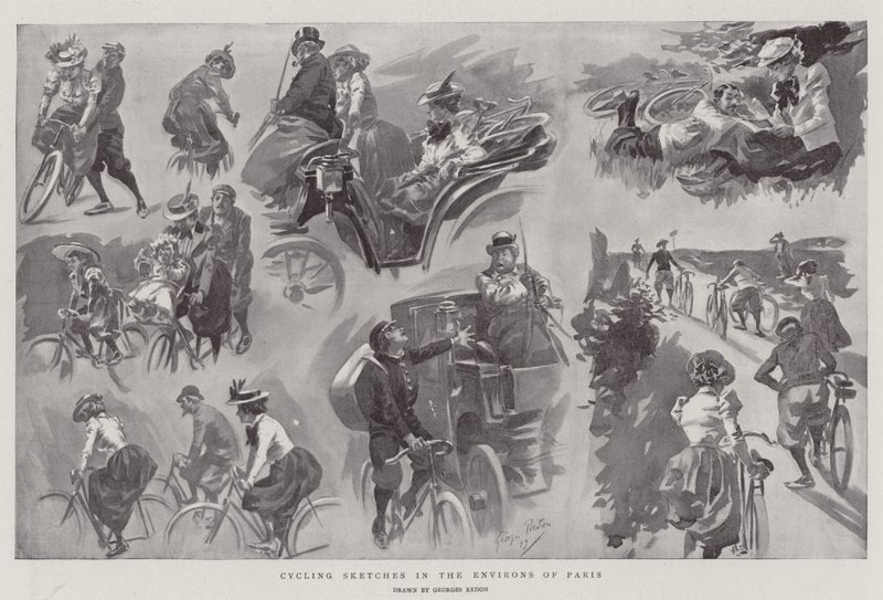 Cycling Sketches in the Environs of Paris by Georges Redon