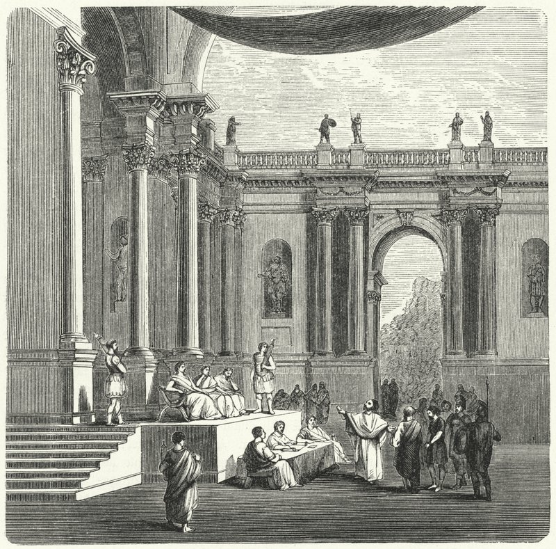 A Roman court of justice by German School