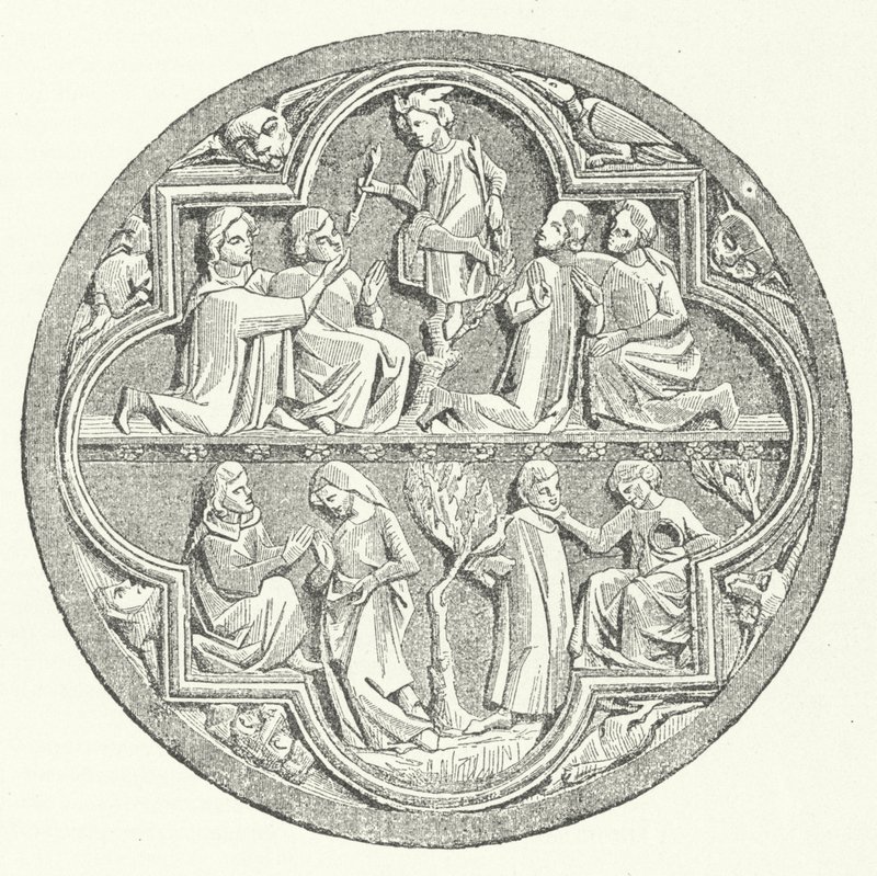 A depiction of Courtly Love in the Provence region of France by German School