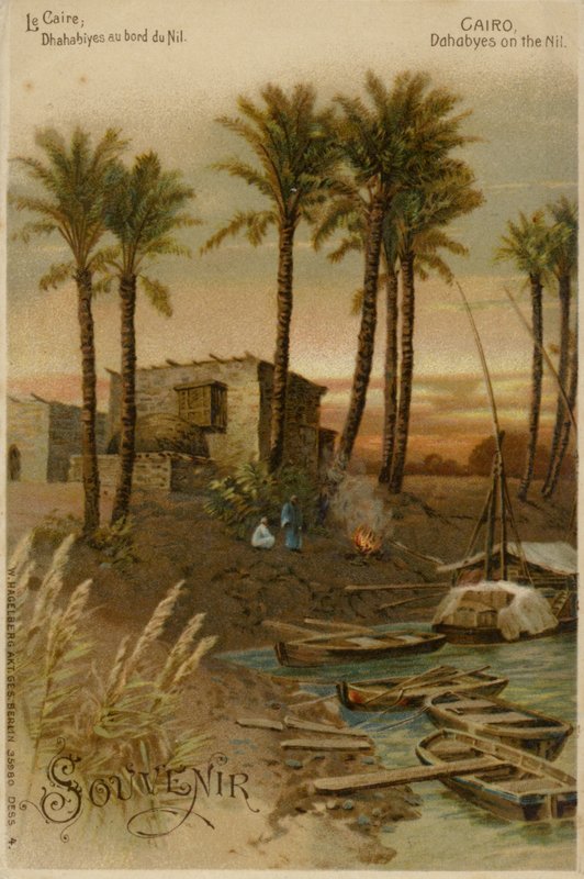 Cairo - Dahabeahs on the River Nile by German School
