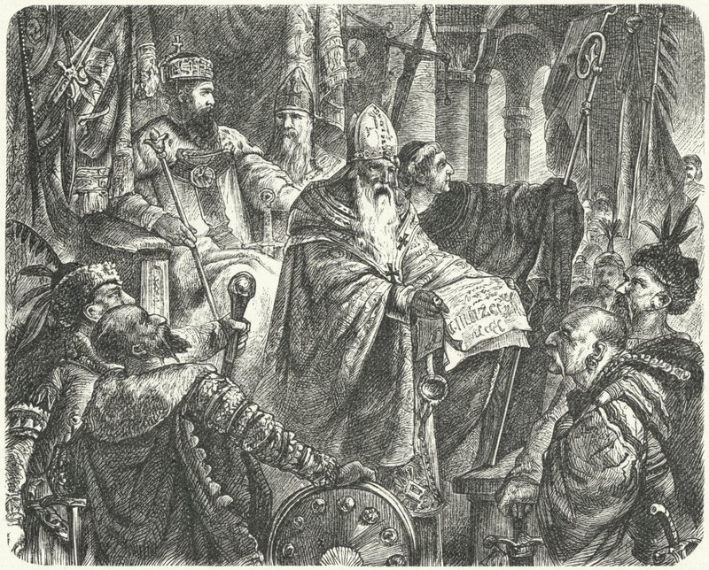 Casimir III of Poland Proclaiming the Statute of Wislica by German School