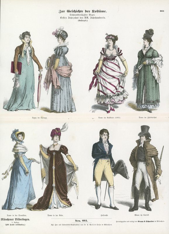 Costumes of the 1800s by German School