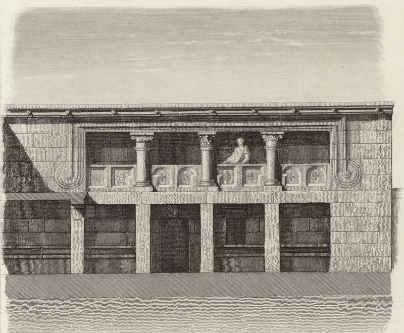 Courtyard of an Ancient Greek house in Central Syria (Illustration for Bilder-Atlas) by German School