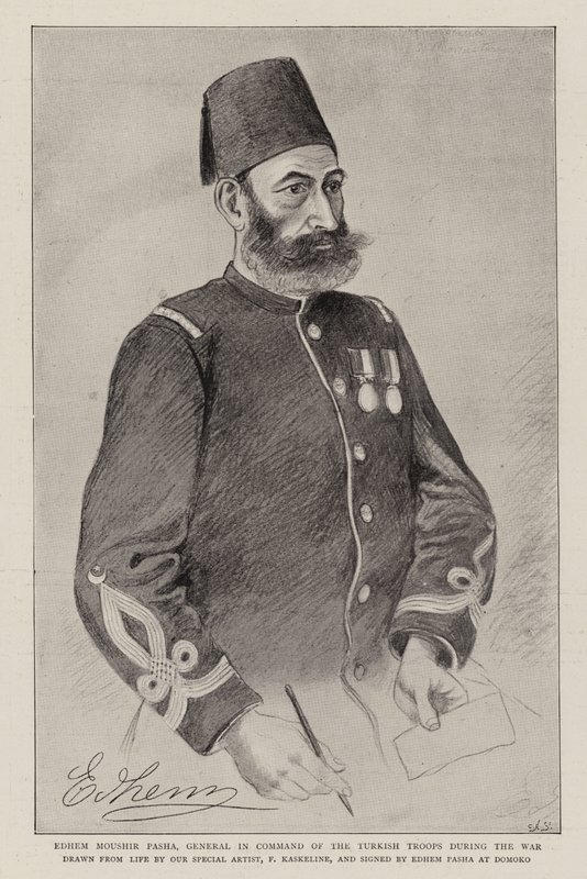 Edhem Moushir Pasha, General in Command of the Turkish Troops during the War by German School