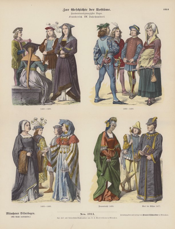 French Costumes of the 15th Century by German School