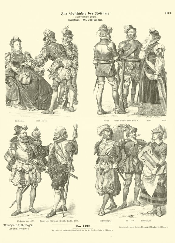 German costumes by German School